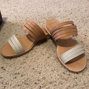 Dolce Vita nude slip on sandals